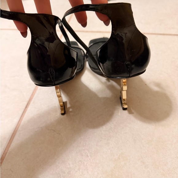 Saint Laurent Glossy Black Women's Heels - Picture 3 of 7